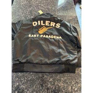 MNML LA Mens Oilers Lightweight Jacket Sz L Black New Coat. Zip Up